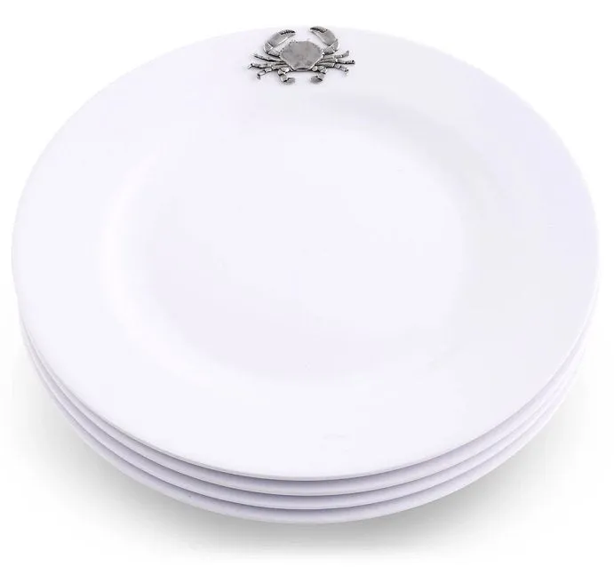 Non-Breakable Crab Emblem Luncheon Plate Set