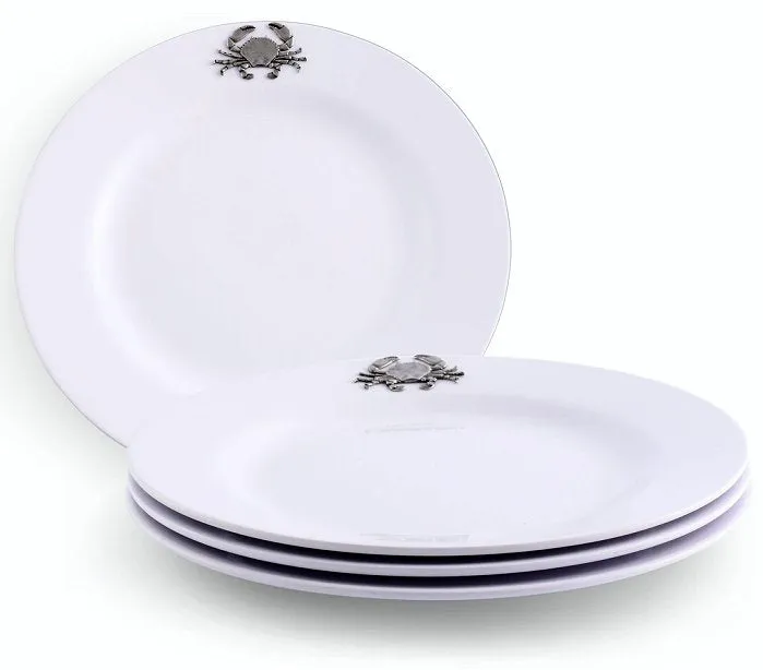 Non-Breakable Crab Emblem Luncheon Plate Set