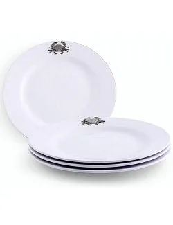 Non-Breakable Crab Emblem Luncheon Plate Set