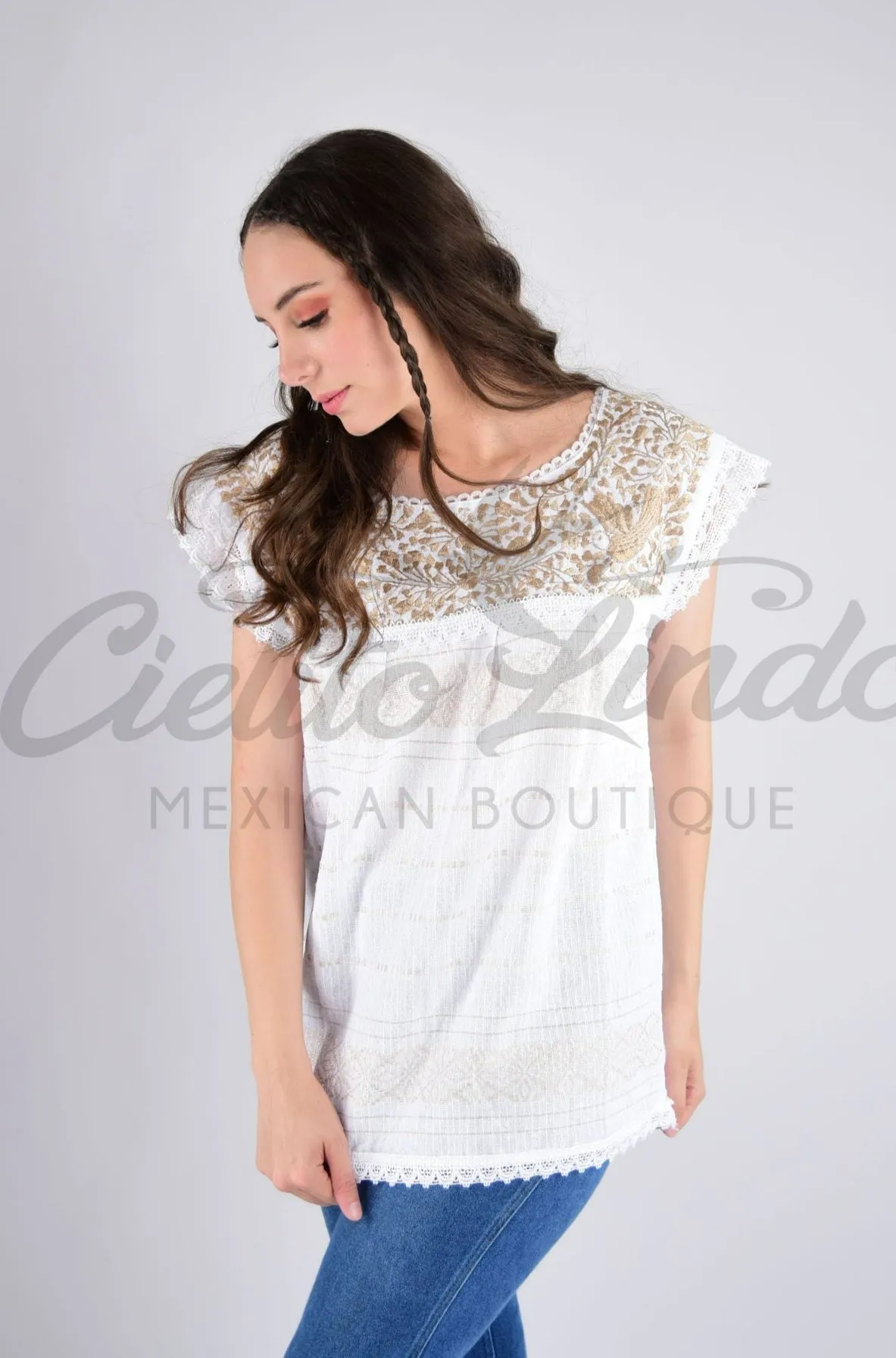 Oaxaca Paloma White Blouse