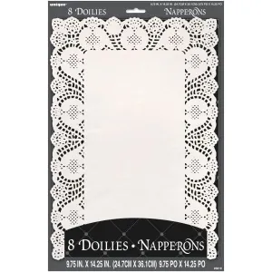 Paper Doilie Placemats 9.75x14.25in - White