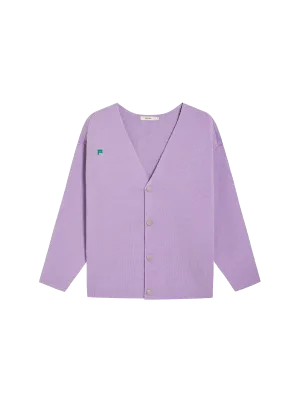 Recycled Cashmere Cardigan—orchid purple