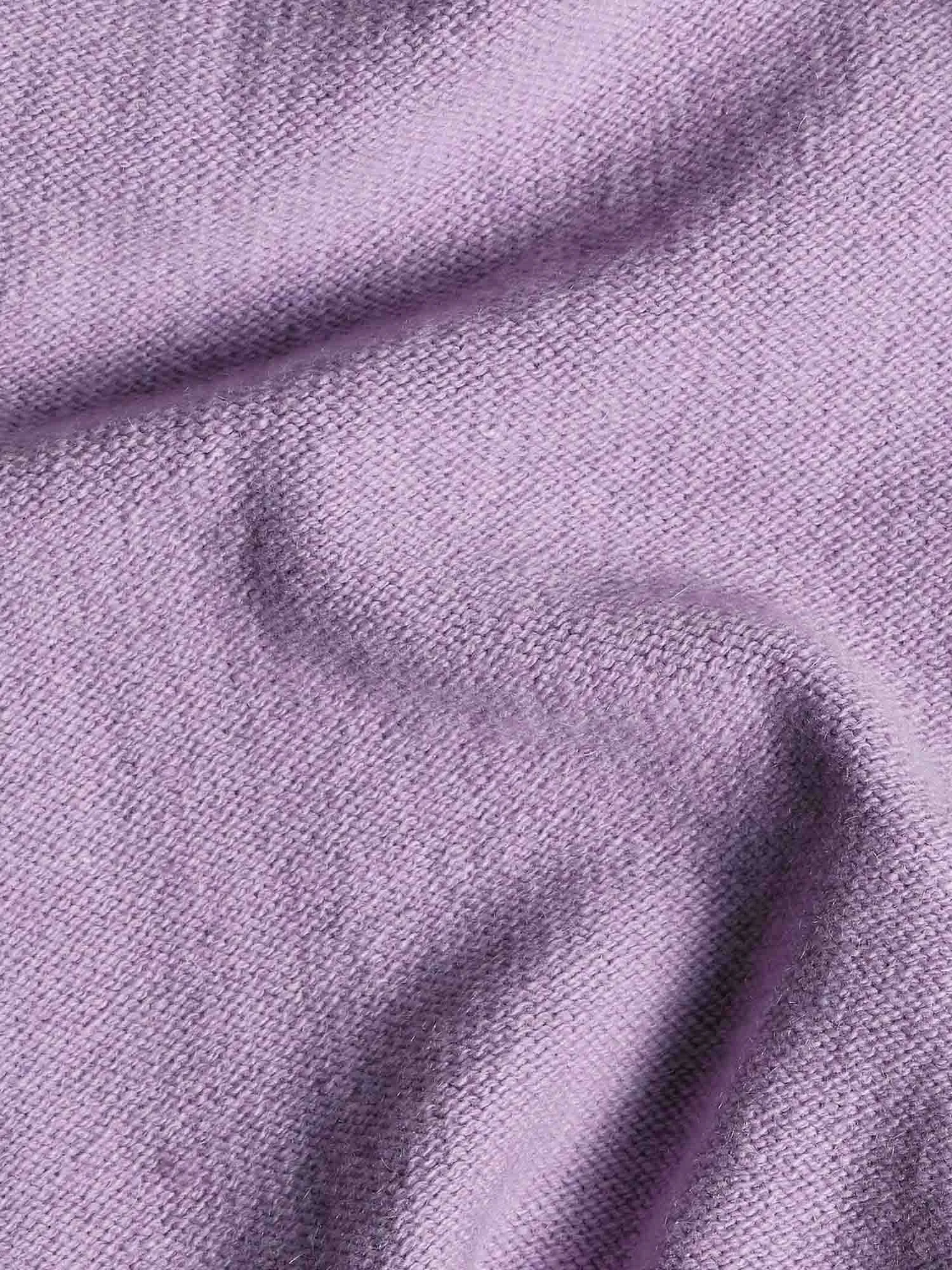 Recycled Cashmere Loose Track Pants—orchid purple