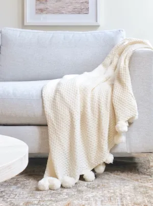 Riley Antique White Throw