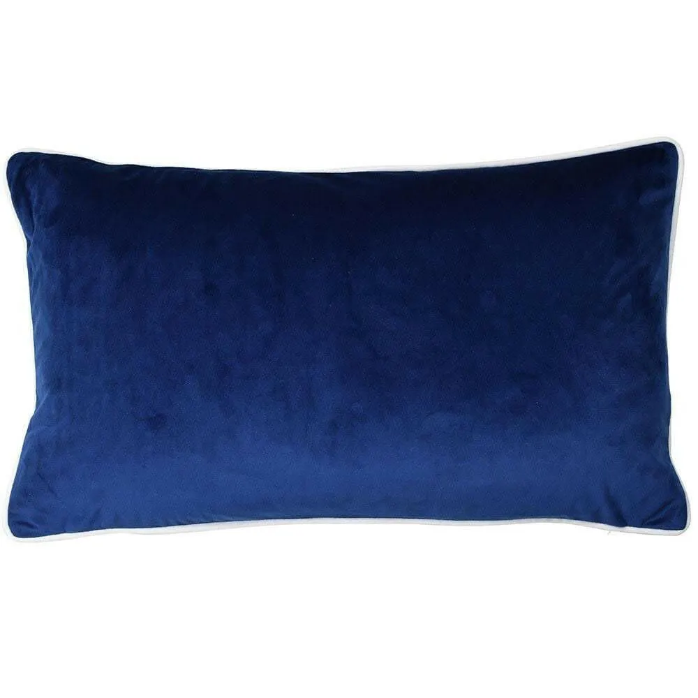 Rodeo Navy Rectangle Cushion Cover   Feather Insert