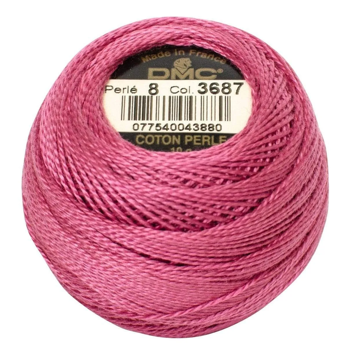 Size 8 Pearl Cotton Ball in Color 3687 ~ Mauve