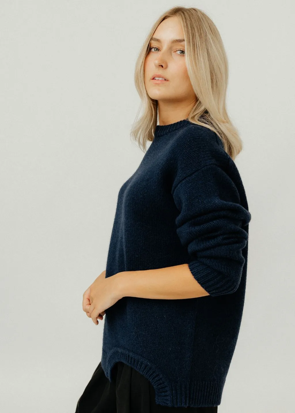 Tibi Soft Lambswool Sweater with Cutout Detail