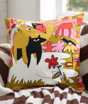 U by Bedsure 100% Cotton - Animal Party Throw Pillow Cover