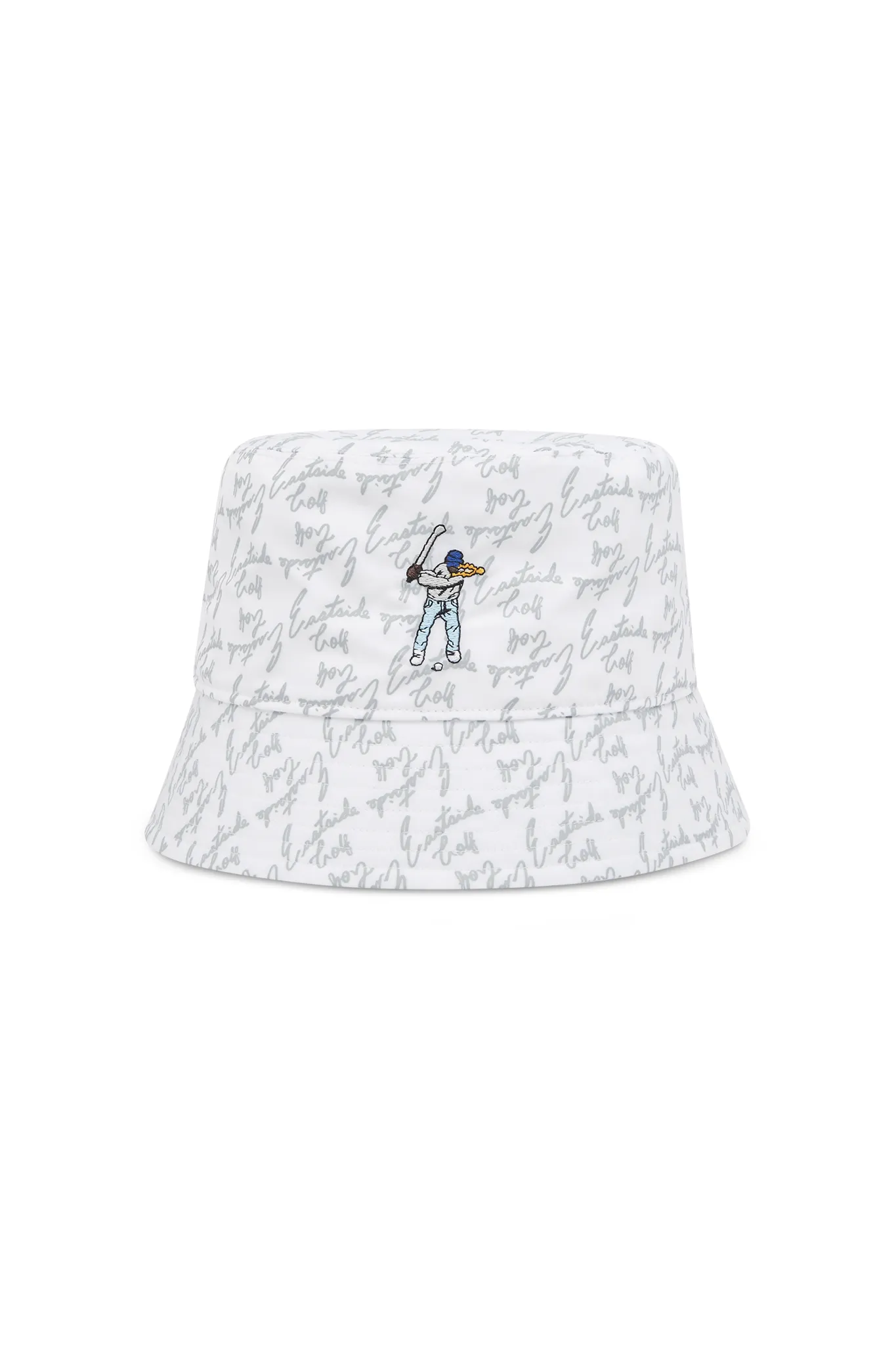 White Script Bucket Hat