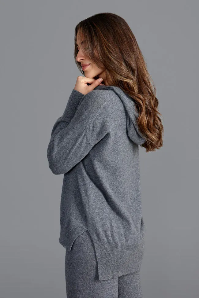 Womens 100% Cashmere Hooded Jumper