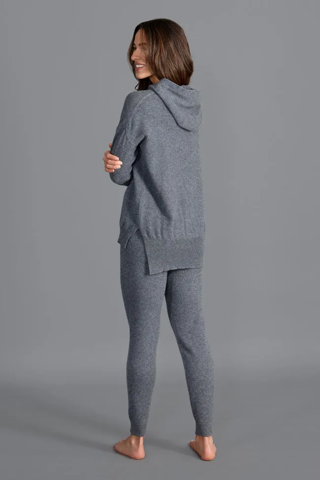 Womens 100% Cashmere Hooded Jumper