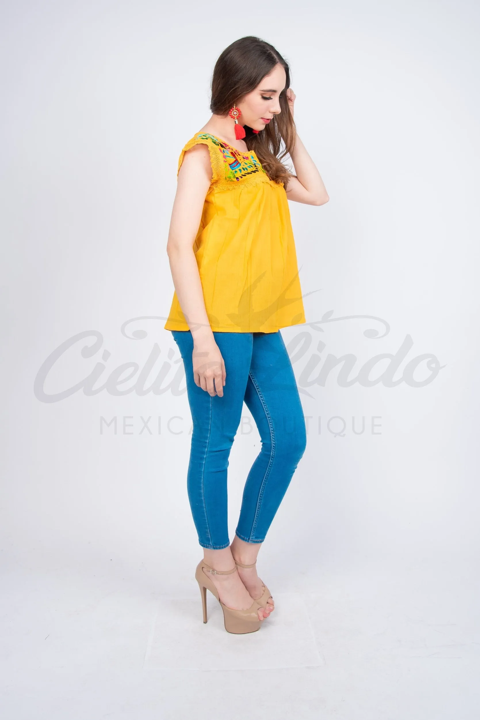 Yaritza Mexican Blouse Yellow