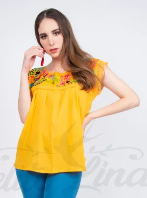 Yaritza Mexican Blouse Yellow