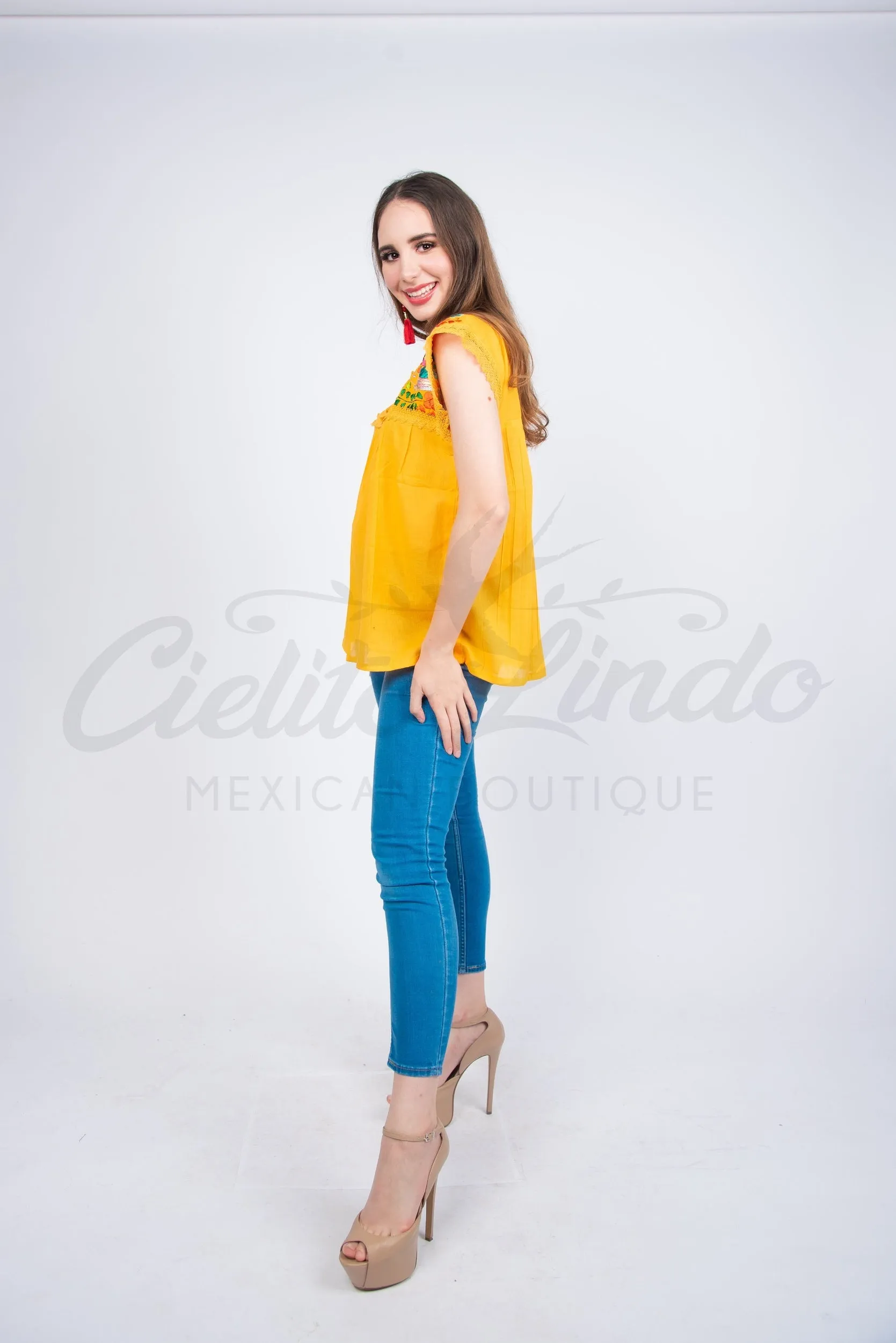 Yaritza Mexican Blouse Yellow